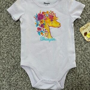 Wrangler floral horse onesie 18m